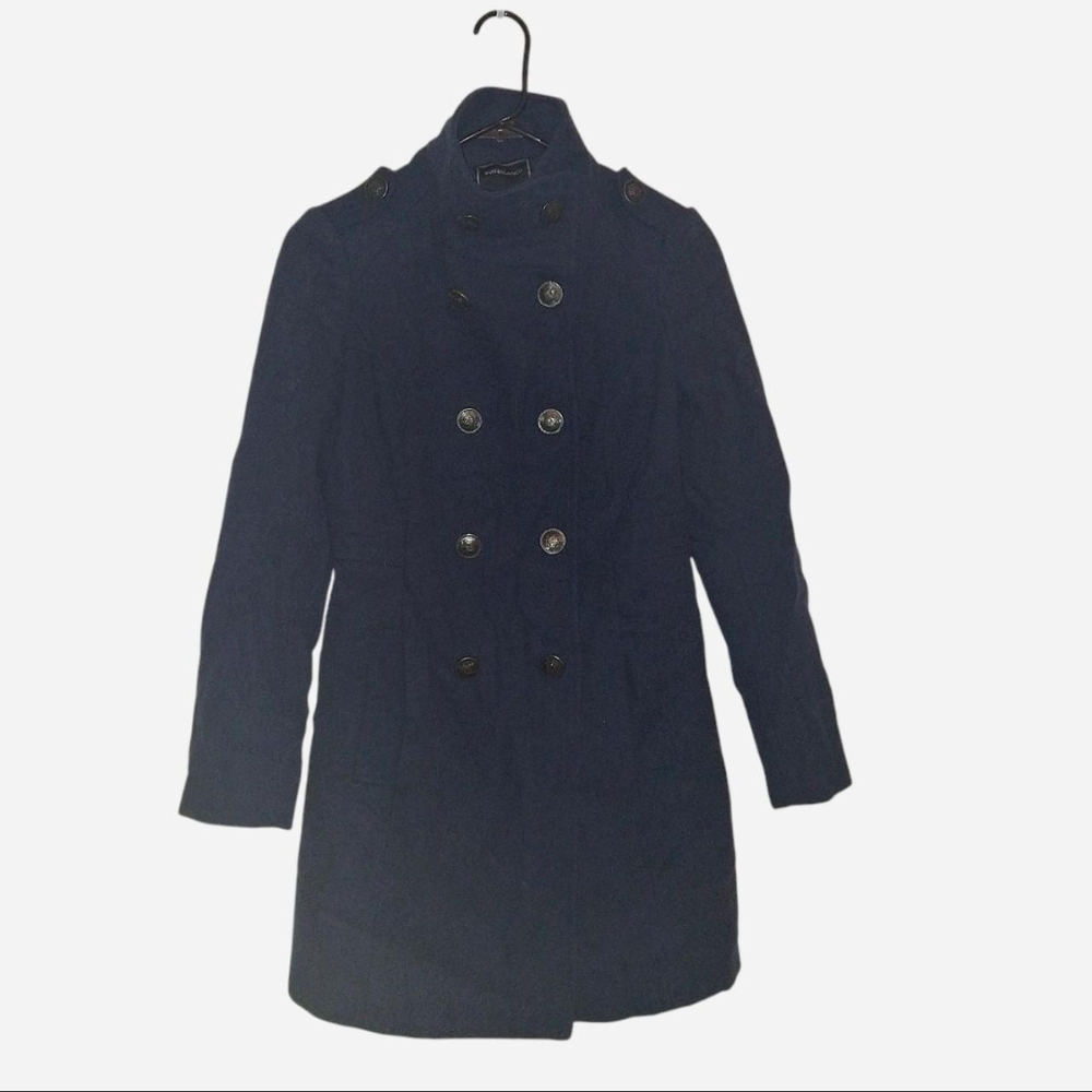 Women's Navy Double-Breasted Coat